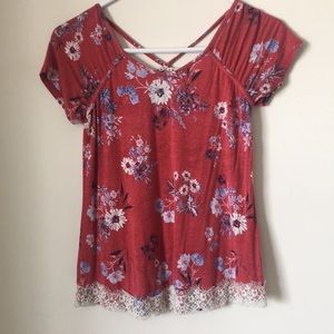 Pink floral T-Shirt